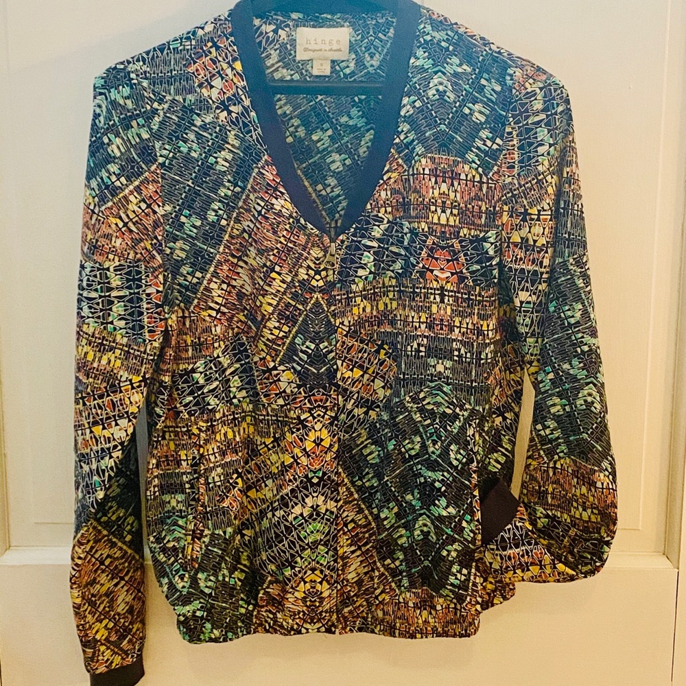 Kaleidoscope light bomber jacket